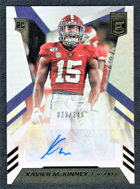 2020 Panini Donruss Elite #RA-XM Xavier McKinney Rookie Autograph 029/349