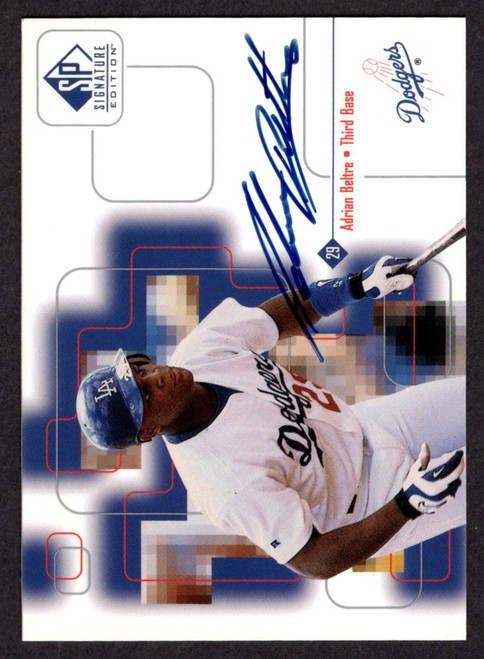 1999 Upper Deck SP Signature Edition #ABE Adrian Beltre Autograph