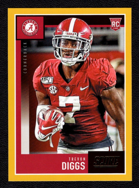 2020 Panini Score #336 Trevon Diggs Gold Parallel Rookie/RC