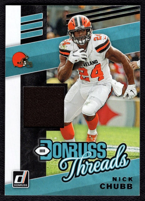 2019 Panini Donruss Threads #T-3 Nick Chubb Jersey Relic