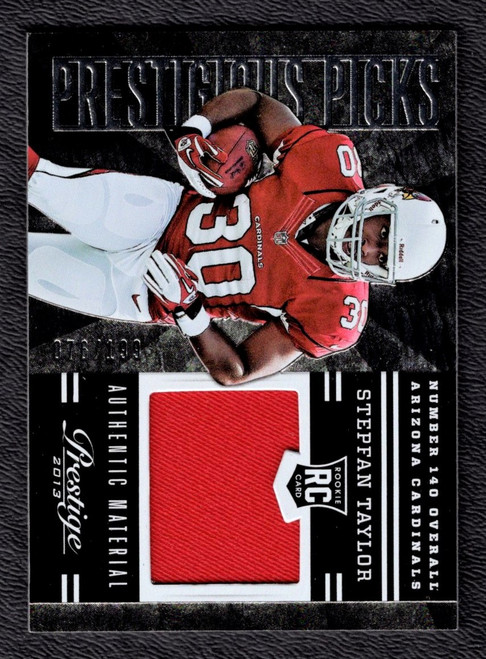 2013 Panini Prestige #19 Stepfan Taylor Prestigious Picks Rookie Jersey Relic 076/199