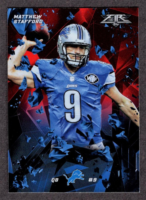 2015 Topps Fire #45 Matthew Stafford Flame Parallel