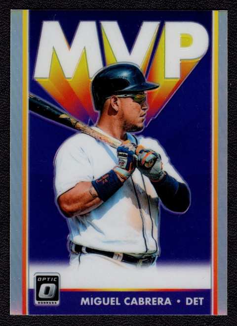 2019 Panini Donruss Optic #MVP-8 Miguel Cabrera MVP Silver Prizm