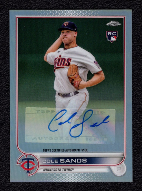 2022 Topps Chrome Update #AC-CSA 2019 Cole Sands Refractor Rookie Autograph