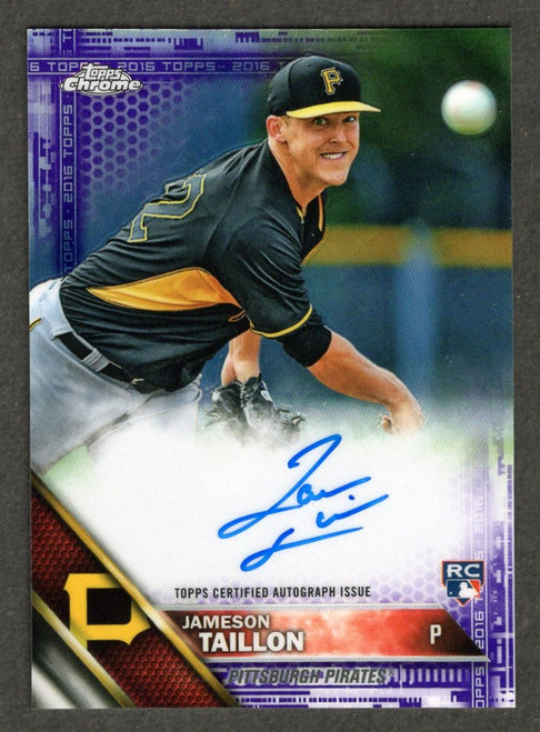 2016 Topps Chrome #RA-JTA Jameson Taillon Purple Refractor Rookie Autograph 167/250