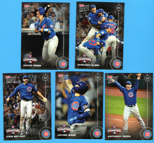 2016 Topps Now Chicago Cubs World Series Champions Team Set