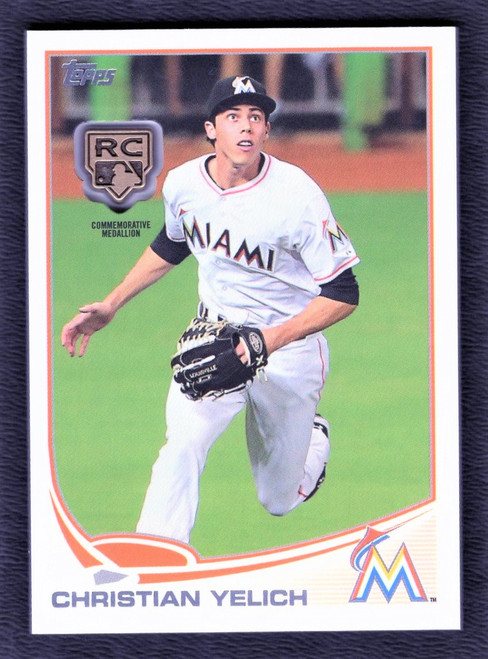 2022 Topps Series 1 Christian Yelich Jersey Number Medallion #JNM-CY Brewers