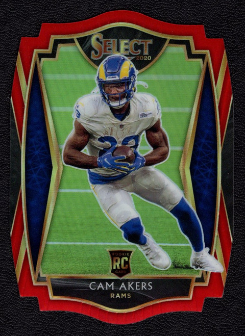 2020 Panini Select #155 Cam Akers Premier Level Red Prizm Rookie Die Cut