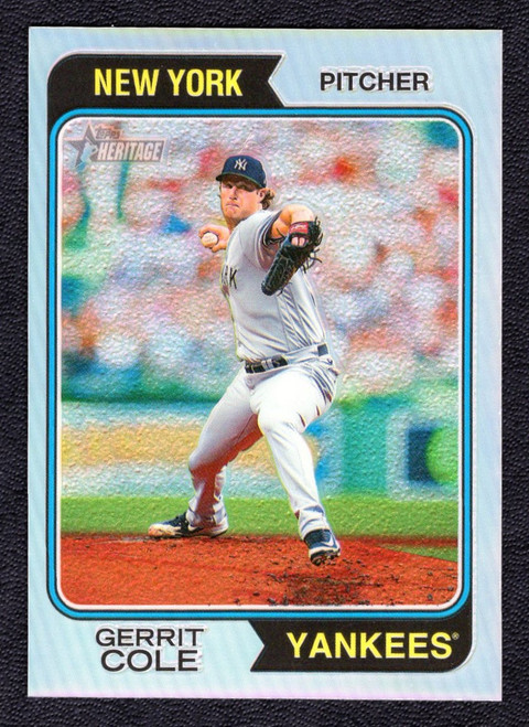 2023 Topps Heritage ##324 Gerrit Cole Chrome Refractor 101/574