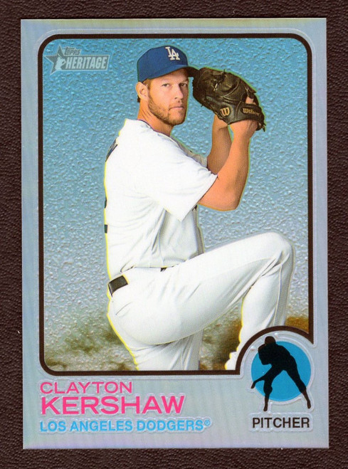 2022 Topps Heritage High Number #725 Clayton Kershaw Short Print SP Chrome Refractor 655/673