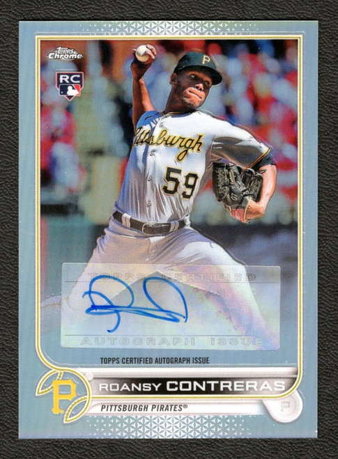 2022 Topps Chrome Update #AC-RC Roansy Contreras Refractor Rookie Autograph