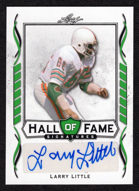 2021 Leaf #HOF-LLI Larry Little Hall Of Fame Signatures Autograph