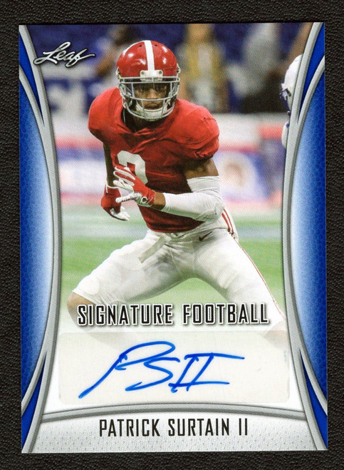 2021 Leaf Signature #BA-PS2 Patrick Surtain II Blue Parallel Rookie Autograph