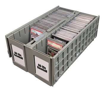 BCW 2-Row Graded Card Bin - Gray - The Baseball Card King, Inc.