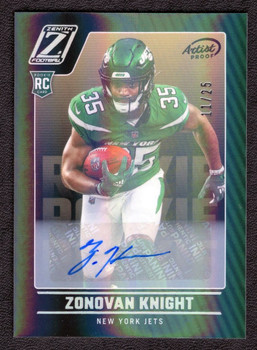 Zonovan Knight RC - 2022 Panini Zenith #184 - New York Jets