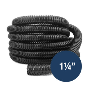 1-1/4" (1.25in) Black Spiral Flex Corrugated Hose 1-1/4" 1-1/4" (1.25in) Black Spiral Flex Corrugated Hose 1-1/4"