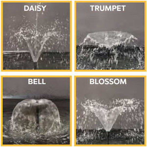 Telescoping diverter with 4 interchangeable fountain heads Telescoping diverter with 4 interchangeable fountain heads
