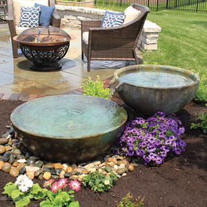 Aquascape Spillway Bowl Fountain Kit Installed Aquascape Spillway Bowl Fountain Kit Installed