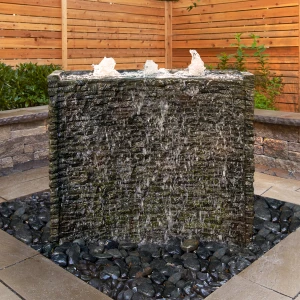 Stacked Slate Spillway Wall Fountain Kit