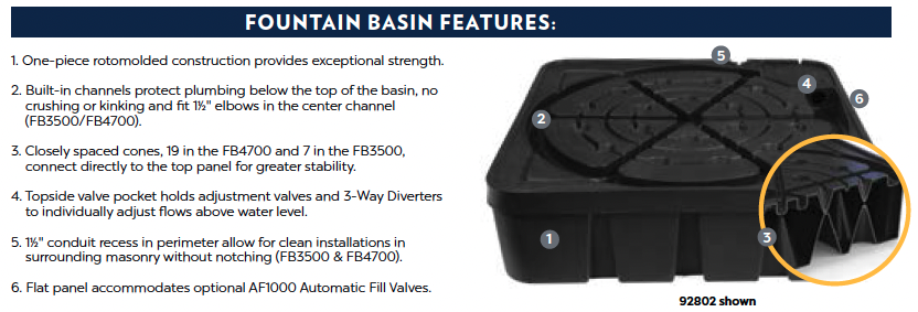 Atlantic Fountain Basins are the easiest way to add a water feature to your landscape even for the novice installer. Learn more at Hoffman's Water X Scapes.