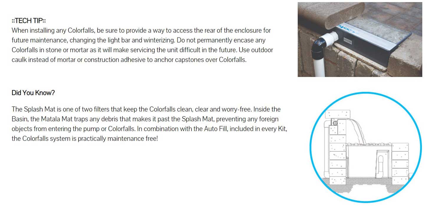 Colorfalls Product tip from Atlantic water gardens.