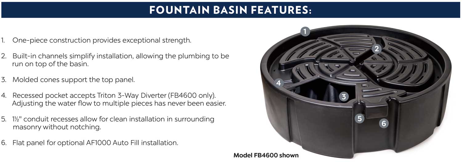 Atlantic Fountain Basins are the easiest way to add a water feature to your landscape even for the novice installer. Learn more at Hoffman's Water X Scapes.