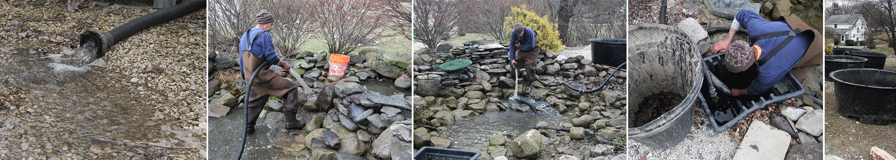 Pond cleaning services available at hoffman's water x scapes in uniontown ohio.