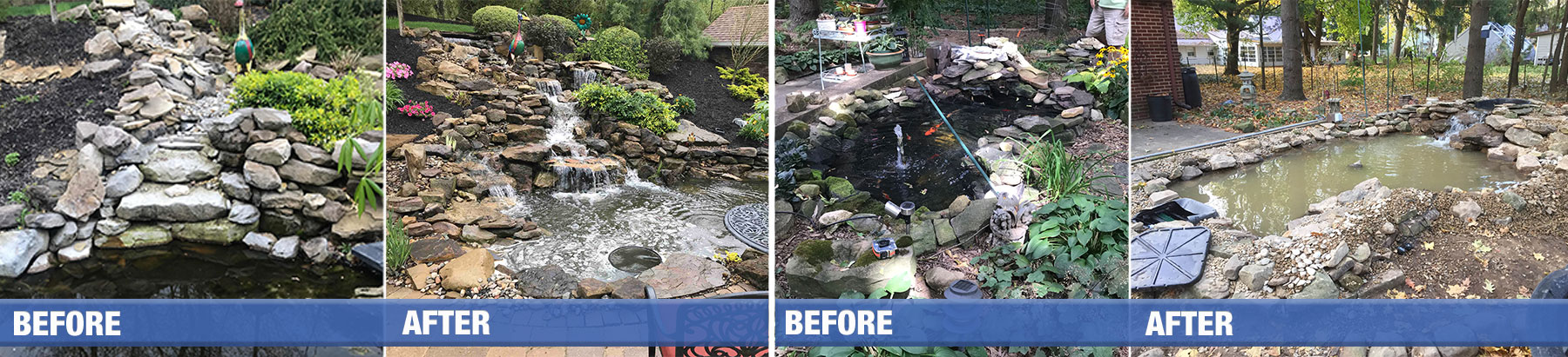 Hoffman's Water X Scapes has Water feature and pond repair and rebuild services available.