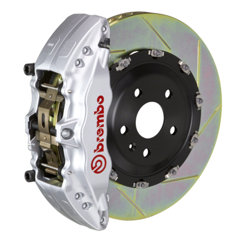 Brembo 11-21 Grand Cherokee (Excl. SRT) Fr GT BBK 6Pist Cast 2pc 380x34 2pc Rotor Slot Type1-Silver - 1J2.9020A3