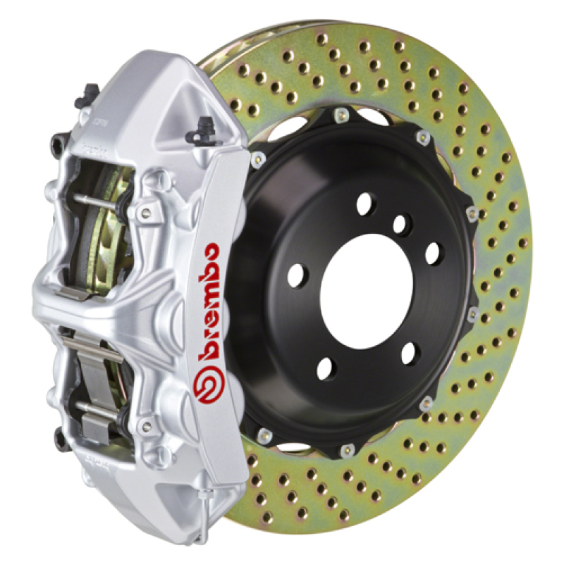 Brembo 00-03 M5/97-03 5-Series Front GT BBK 6 Piston Cast 380x32 2pc Rotor Drilled-Silver - 1M1.9019A3