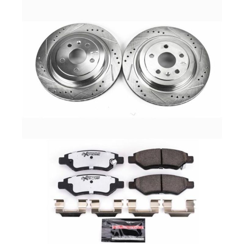 Power Stop 08-14 Cadillac CTS Rear Z26 Street Warrior Brake Kit - K4723-26