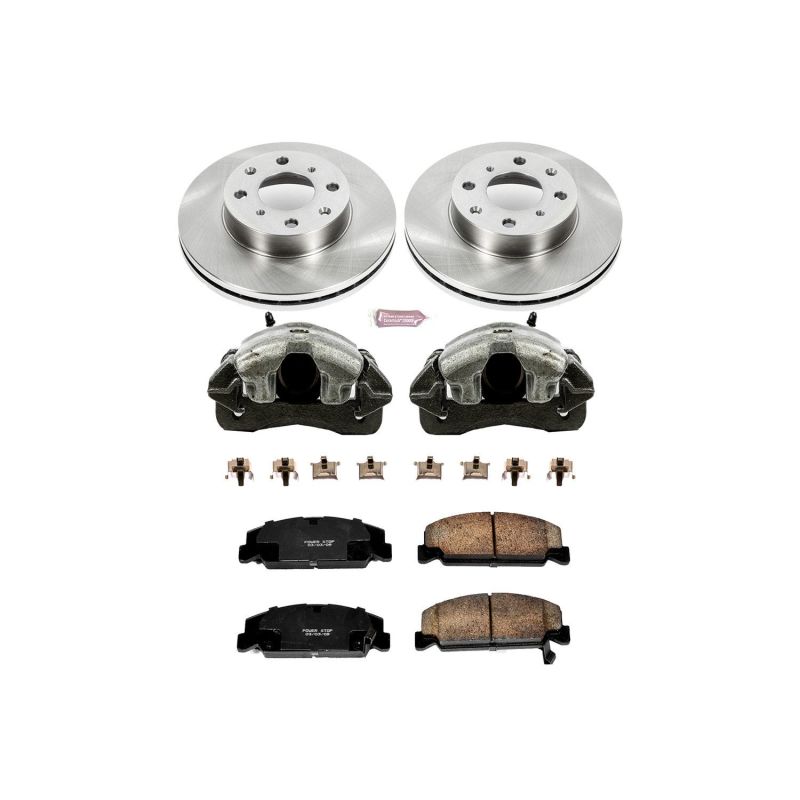 Power Stop 90-00 Honda Civic Front Autospecialty Brake Kit w/Calipers - KCOE699
