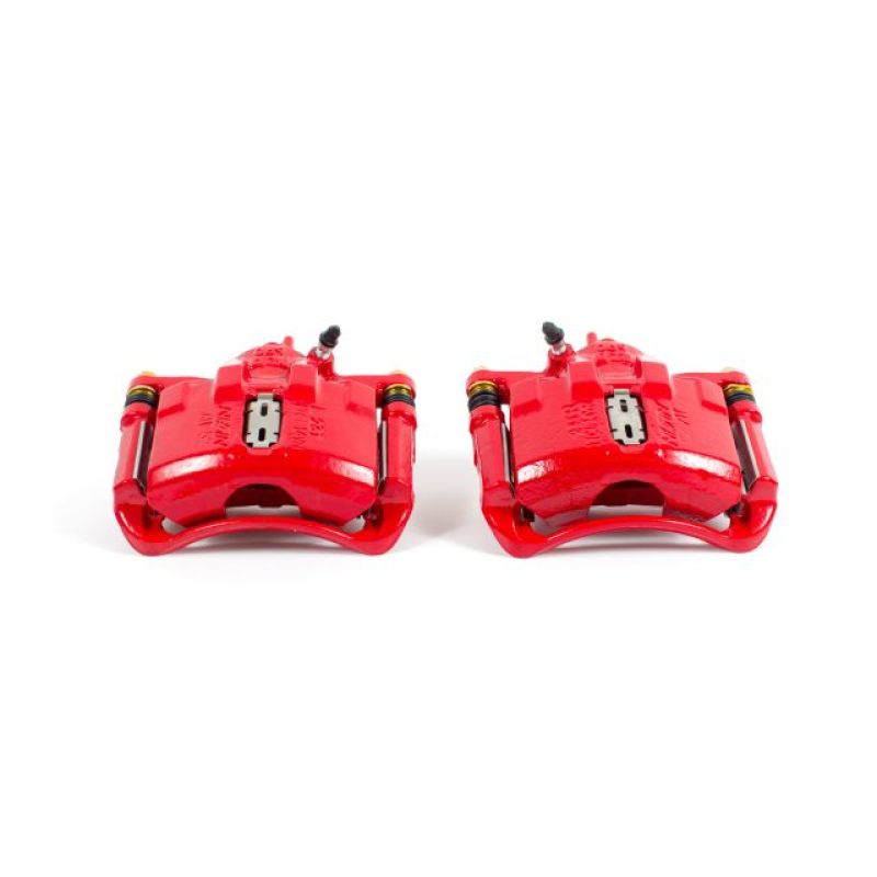 Power Stop 90-93 Honda Accord Front Red Calipers w/Brackets - Pair - S1381