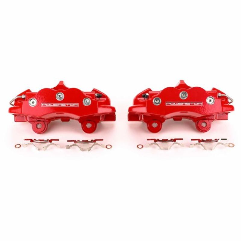 Power Stop 06-13 Chevrolet Corvette Rear Red Calipers - Pair - S15044