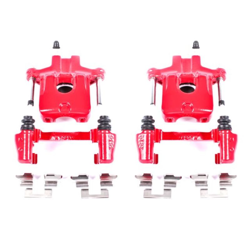 Power Stop 05-07 Toyota Avalon Rear Red Calipers w/Brackets - Pair - S2696
