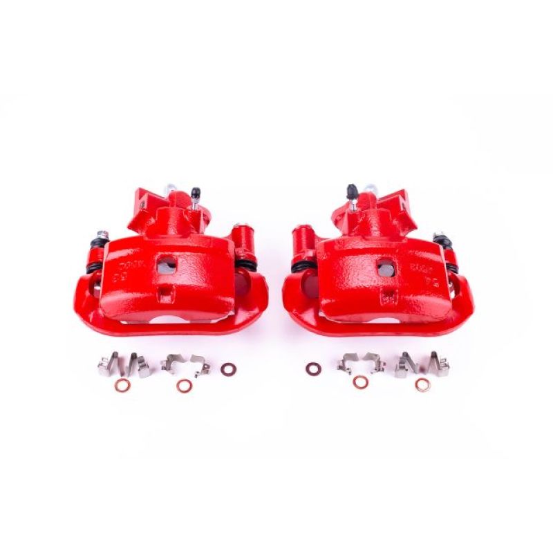 Power Stop 00-02 Toyota MR2 Spyder Rear Red Calipers w/Brackets - Pair - S2754