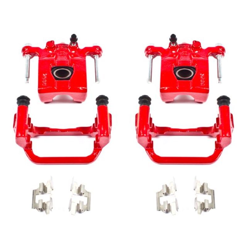 Power Stop 07-12 Nissan Altima Rear Red Calipers w/Brackets - Pair - S2780A