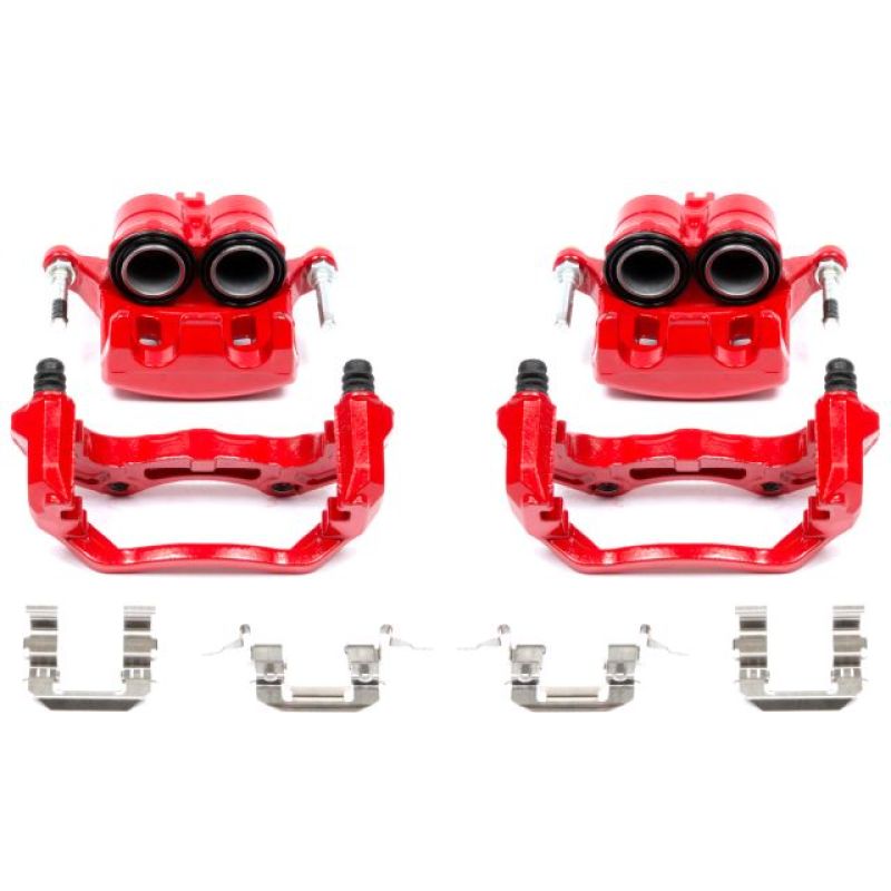 Power Stop 05-07 Infiniti G35 Front Red Calipers w/Brackets - Pair - S2870A
