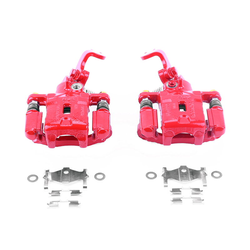 Power Stop 05-06 Hyundai Elantra Rear Red Calipers w/Brackets - Pair - S3302