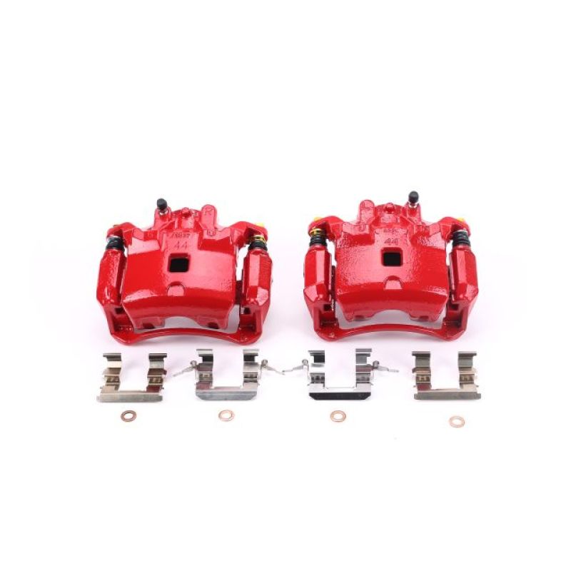 Power Stop 07-18 Nissan Sentra Front Red Calipers w/Brackets - Pair - S3306