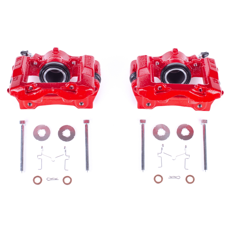 Power Stop 2006 Lexus GS300 Rear Red Calipers w/Brackets - Pair - S3406