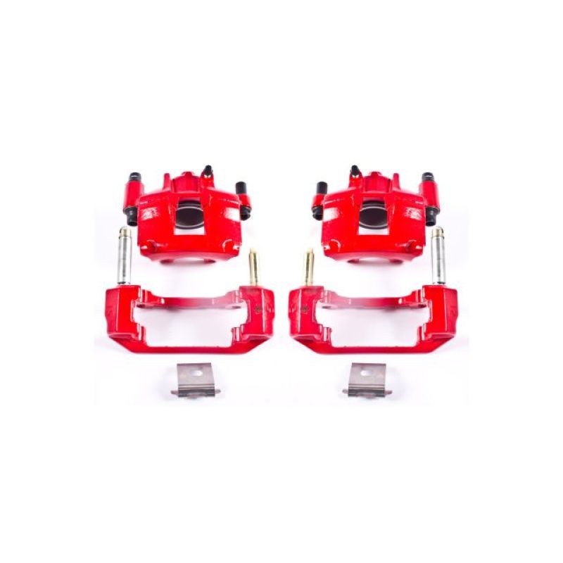 Power Stop 94-98 Ford Mustang Front Red Calipers w/Brackets - Pair - S4378
