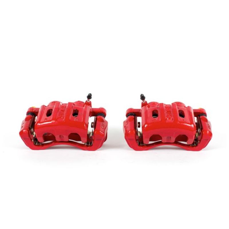 Power Stop 95-98 Eagle Talon Front Red Calipers w/Brackets - Pair - S4670