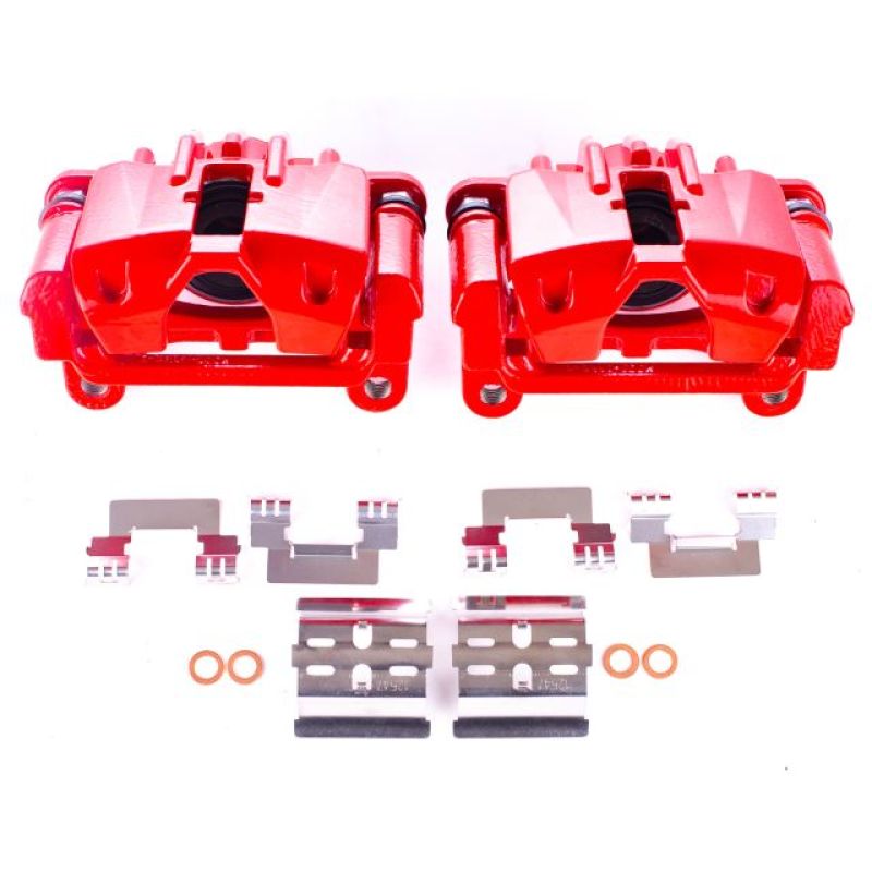 Power Stop 06-09 Cadillac XLR Rear Red Calipers w/Brackets - Pair - S5036
