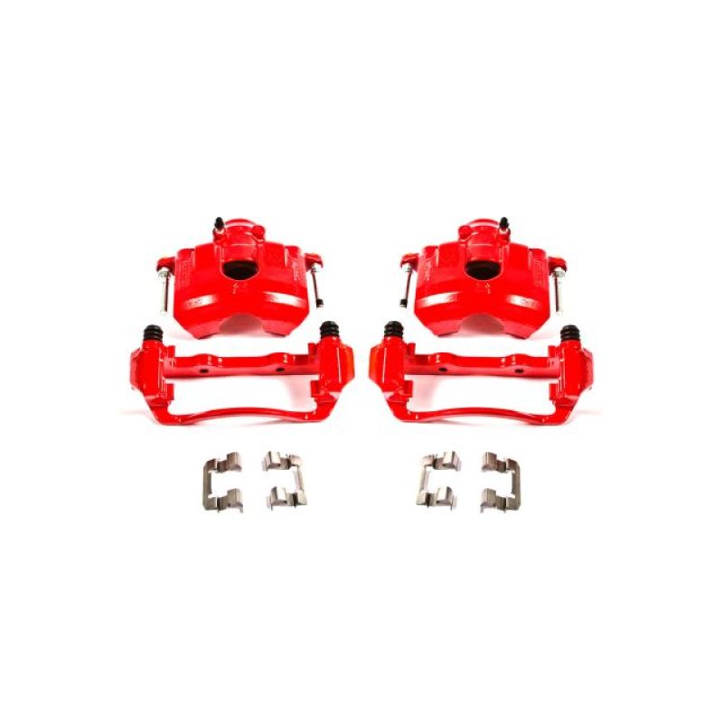 Power Stop 08-11 Ford Focus Front Red Calipers w/Brackets - Pair - S5068