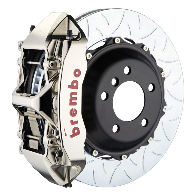 Brembo 00-02 S4/02-05 A4/06-08 A4 Fr GTR BBK 6 Pist Billet 355x32 2pc Rotor Slotted Type3- Nickel - 1M3.8011AR