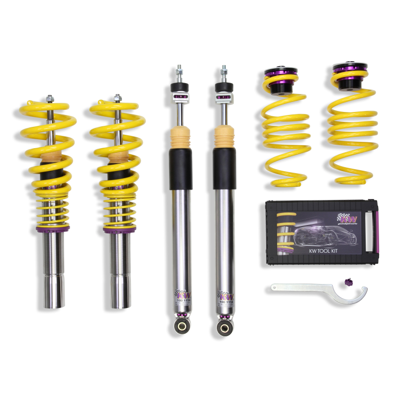 KW Coilover Kit V3 Audi A4 S4 (8K/B8) w/o electronic dampening controlSedan FWD + Quattro - 35210075