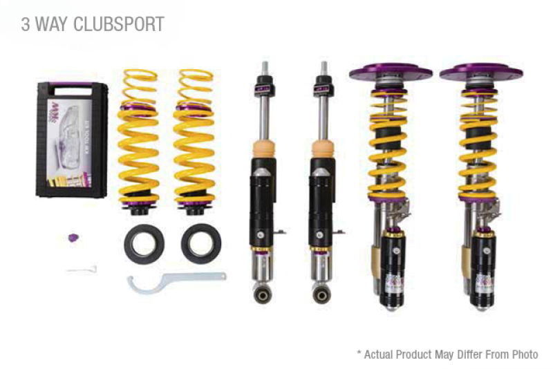 KW Porsche 911 GT3RS 991.2 With OE NoseLift Clubsport Coilover Kit 3-Way - 39771285