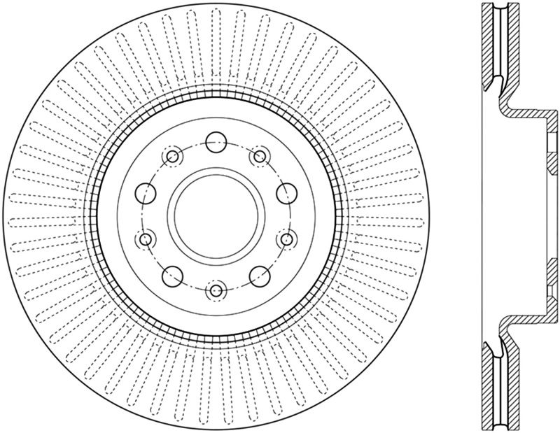 StopTech 14-18 Cadillac CTS Cryo-Stop Front Premium Rotor - 125.62150CRY