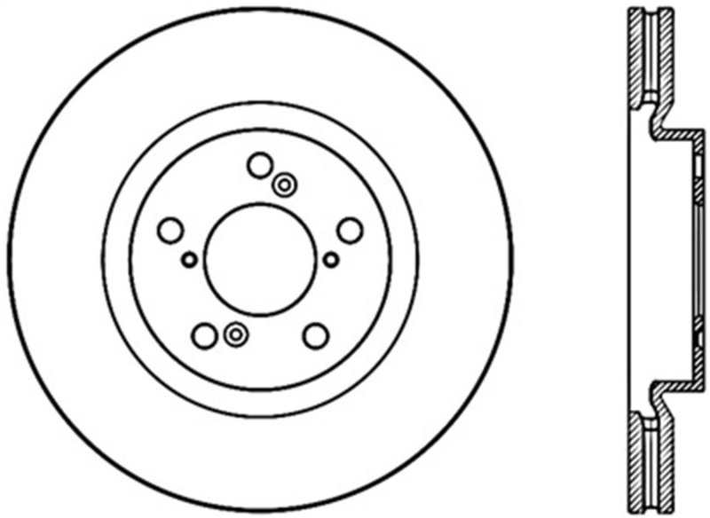 StopTech 09-14 Acura TL Sport Cryo Slotted Front Left Rotor - 126.40075CSL